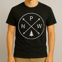 Simple Pacific Northwest Accessory Arrows Pine Tree PNW T-Shirt