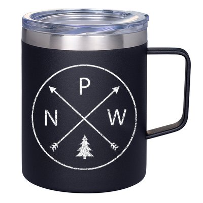 Simple Pacific Northwest Accessory Arrows Pine Tree PNW 12oz Stainless Steel Coffee Mug