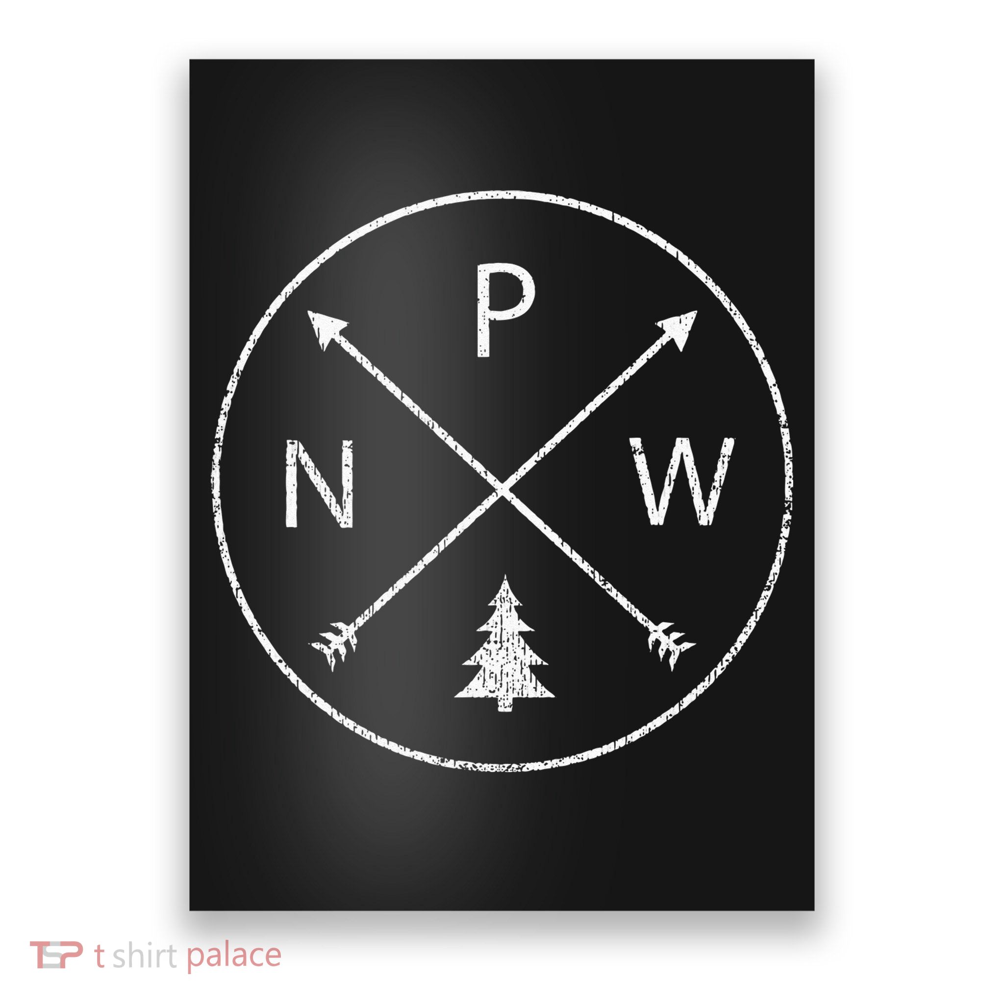 Simple Pacific Northwest Accessory Arrows Pine Tree PNW Poster