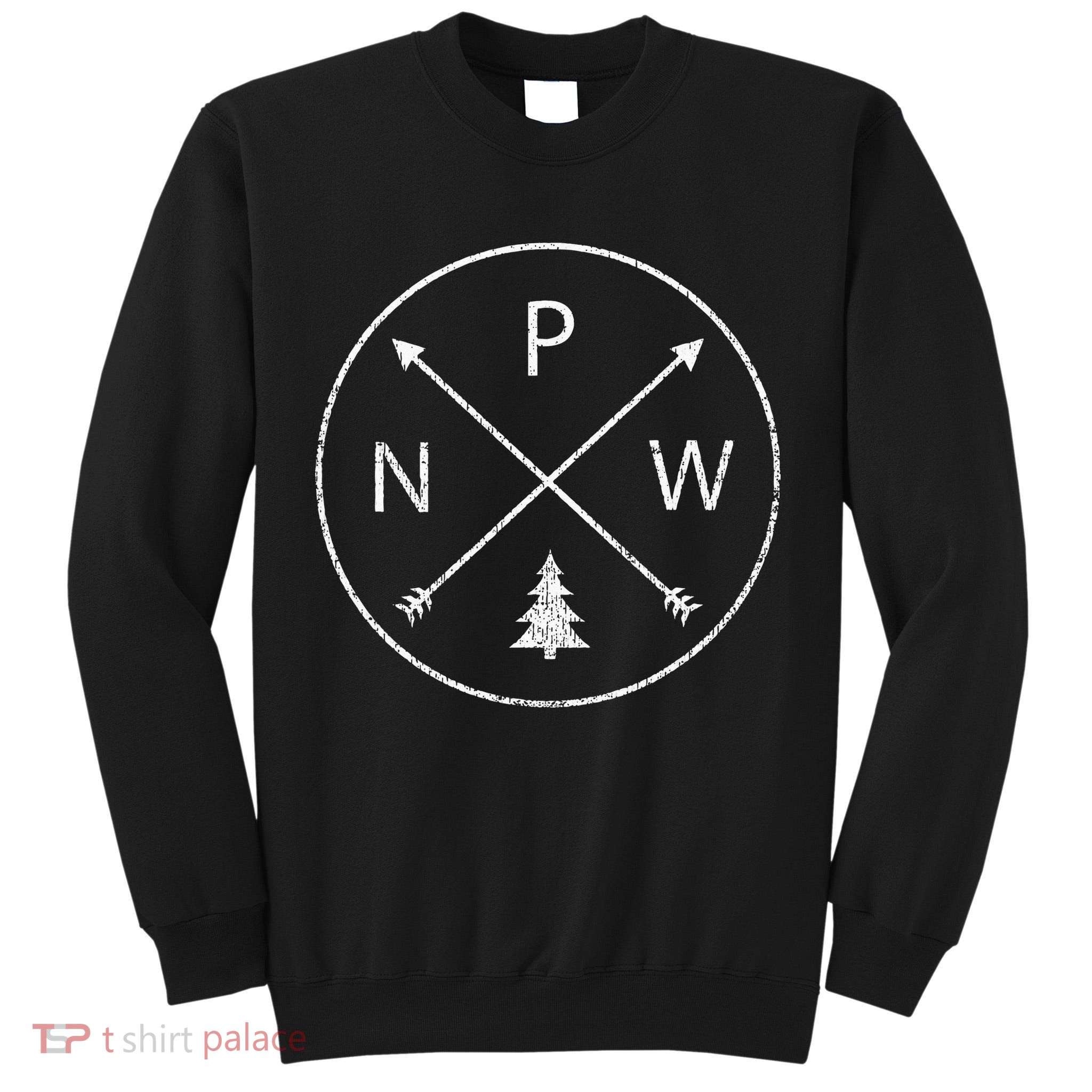 Simple Pacific Northwest Accessory Arrows Pine Tree PNW Tall Sweatshirt