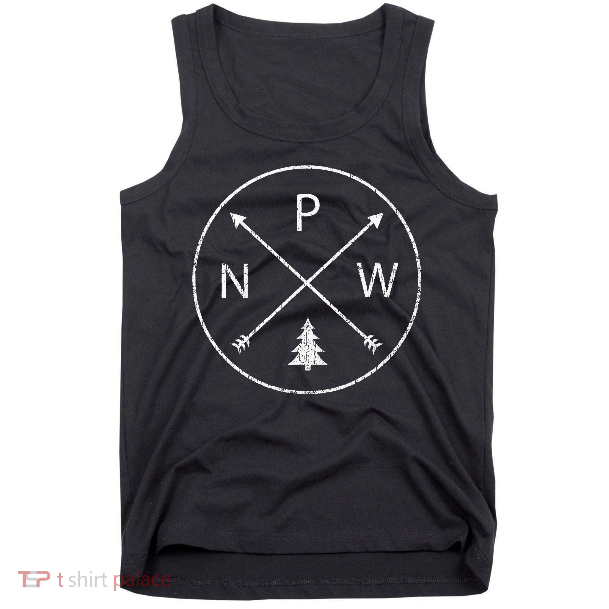 Simple Pacific Northwest Accessory Arrows Pine Tree PNW Tank Top
