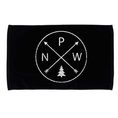Simple Pacific Northwest Accessory Arrows Pine Tree PNW Microfiber Hand Towel