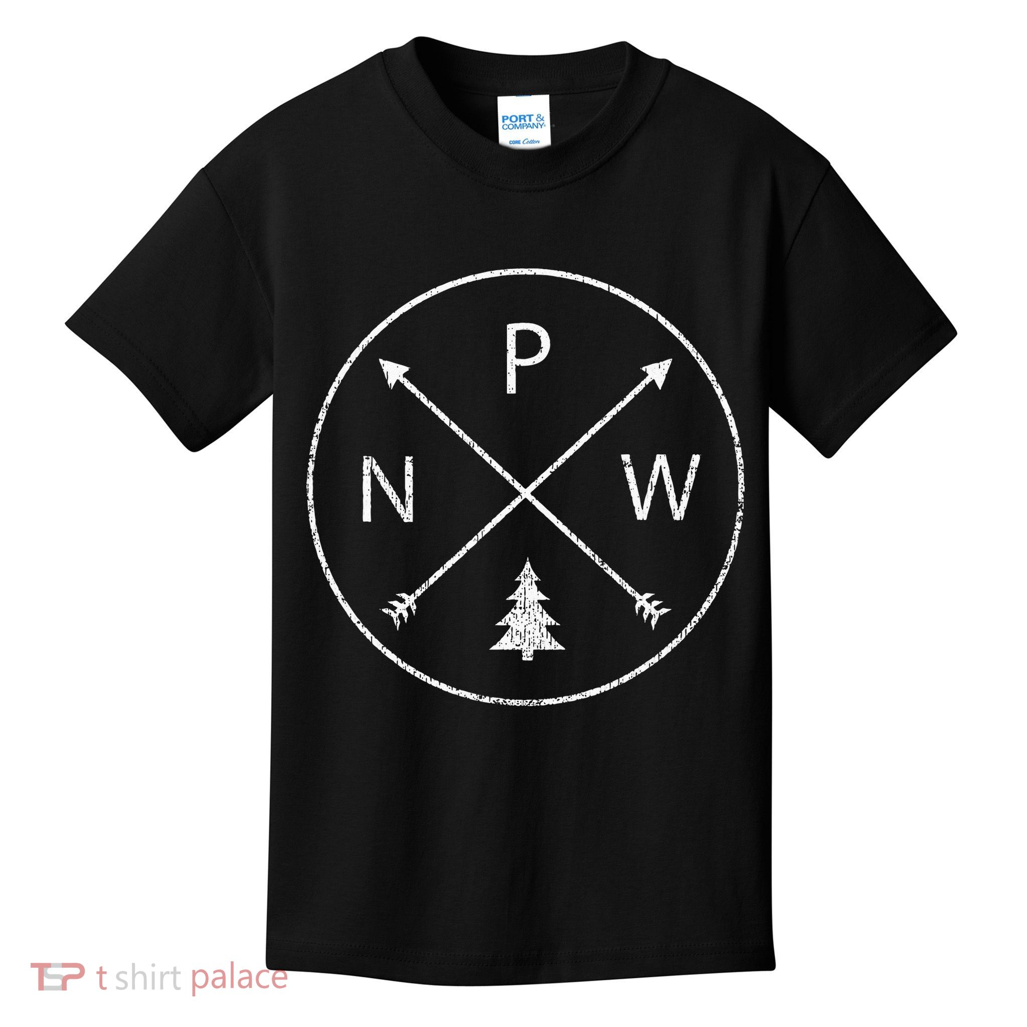Simple Pacific Northwest Accessory Arrows Pine Tree PNW Kids T-Shirt