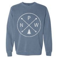 Simple Pacific Northwest Accessory Arrows Pine Tree PNW Garment-Dyed Sweatshirt