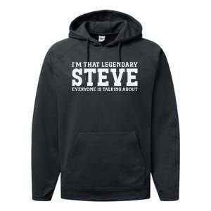 Steve Personal Name First Name Funny Steve Performance Fleece Hoodie