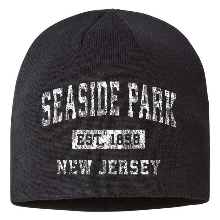 Seaside Park New Jersey Nj Vintage Established Sports Sustainable Beanie