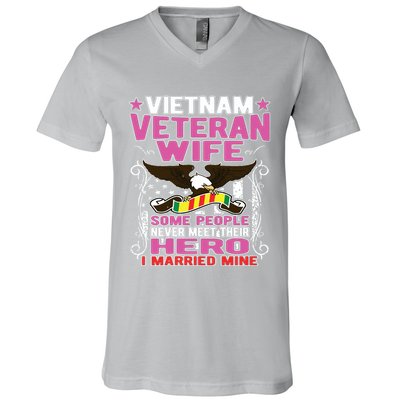 Some People Never Meet Their Hero Vietnam Veteran Wife V-Neck T-Shirt