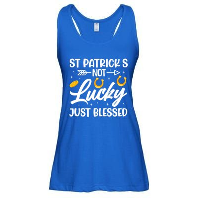 St Patricks Not Lucky Just Blessed Gift Ladies Essential Flowy Tank