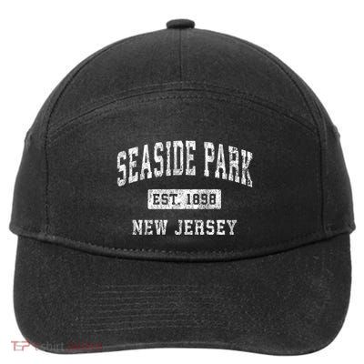 Seaside Park New Jersey Nj Vintage Established Sports 7-Panel Snapback Hat