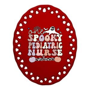 Spooky Peds Nurse Halloween Pediatric Nursing Great Gift Ceramic Oval Ornament