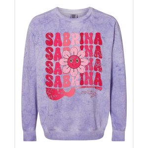 Sabrina Personalized Name I Love Sabrina Colorblast Crewneck Sweatshirt