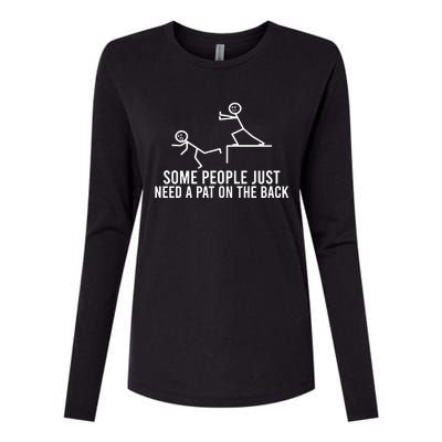 Some People Need A Pat On The Back Womens Cotton Relaxed Long Sleeve T-Shirt