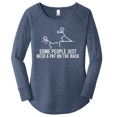 Some People Need A Pat On The Back Women's Perfect Tri Tunic Long Sleeve Shirt