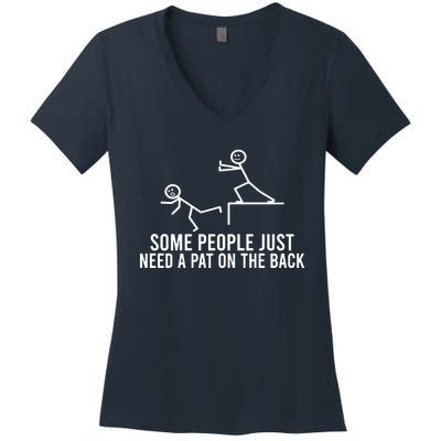 Some People Need A Pat On The Back Women's V-Neck T-Shirt