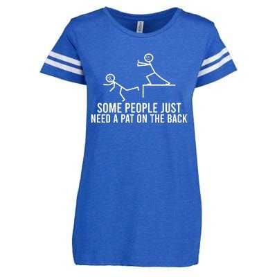 Some People Need A Pat On The Back Enza Ladies Jersey Football T-Shirt