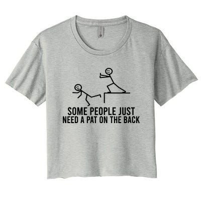 Some People Need A Pat On The Back Women's Crop Top Tee