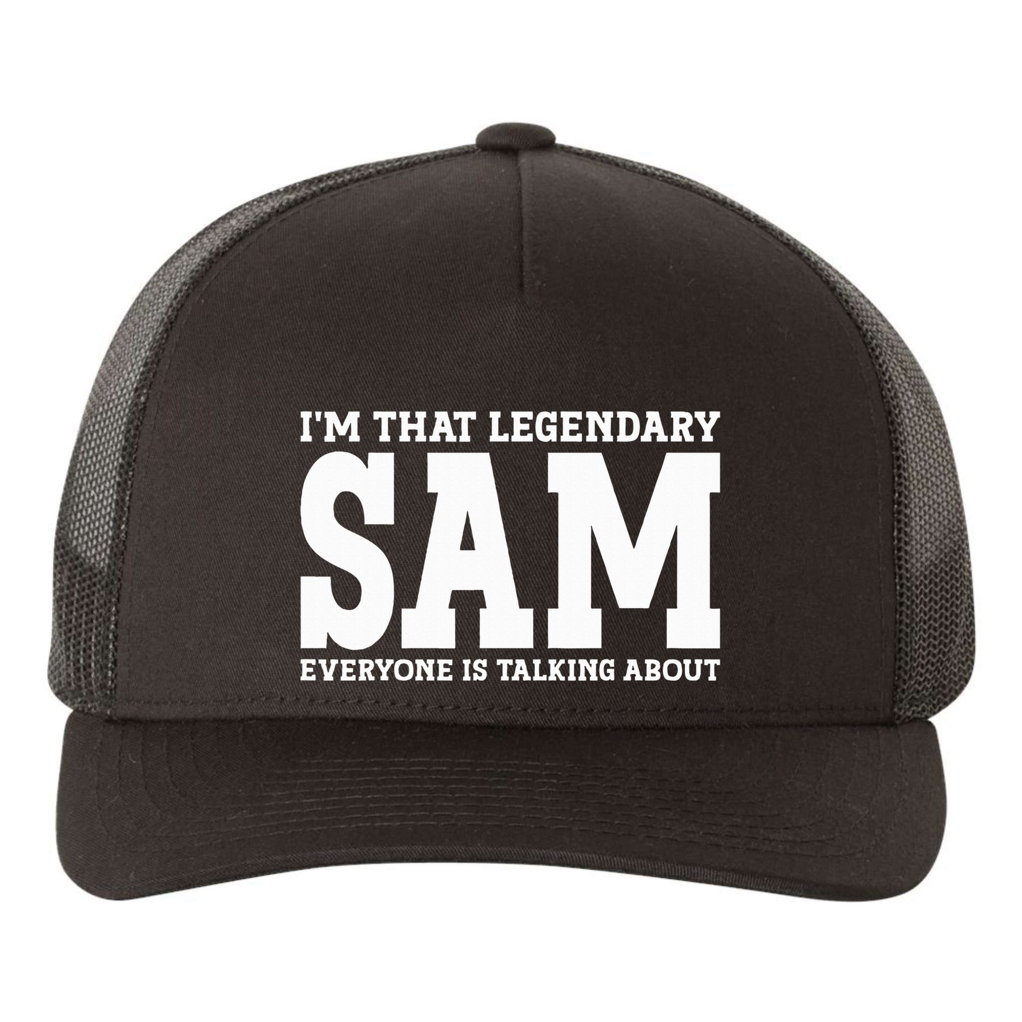 Sam Personal Name Funny Sam Yupoong Adult 5-Panel Trucker Hat