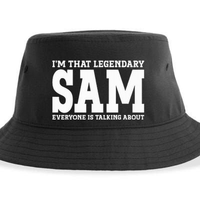 Sam Personal Name Funny Sam Sustainable Bucket Hat