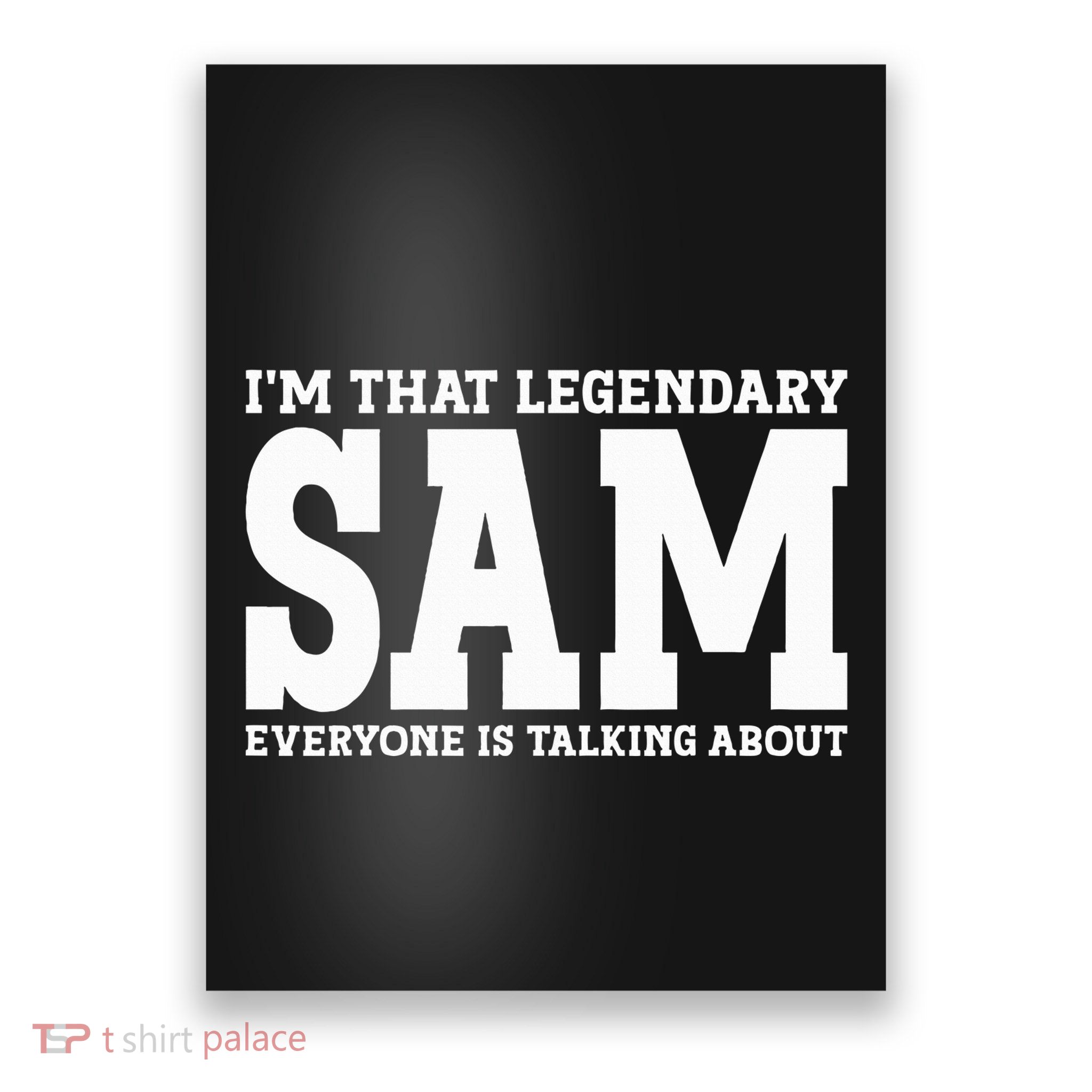 Sam Personal Name Funny Sam Poster