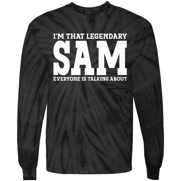 Sam Personal Name Funny Sam Tie-Dye Long Sleeve Shirt