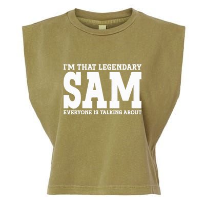 Sam Personal Name Funny Sam Garment-Dyed Women's Muscle Tee