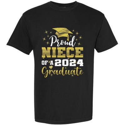 Super Proud Niece Of 2024 Graduate Awesome Family College Garment-Dyed Heavyweight T-Shirt