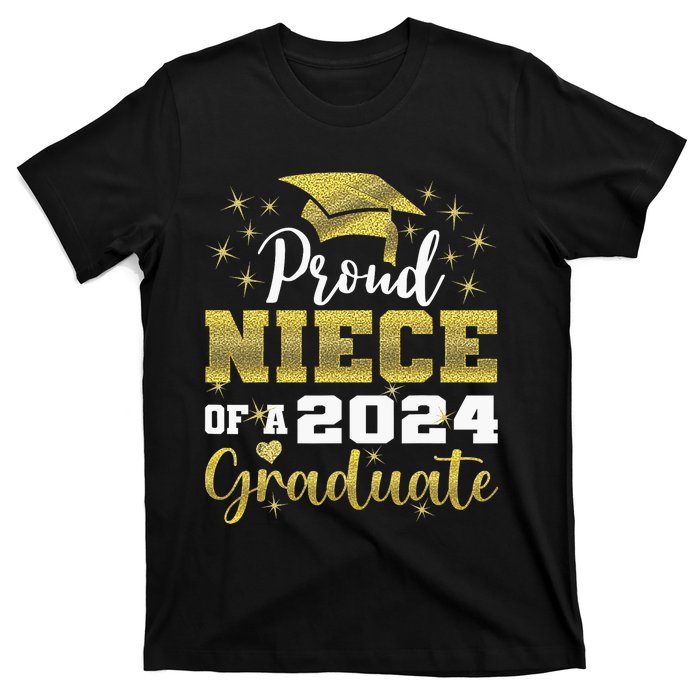 Super Proud Niece Of 2024 Graduate Awesome Family College T-Shirt