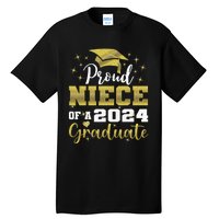 Super Proud Niece Of 2024 Graduate Awesome Family College Tall T-Shirt