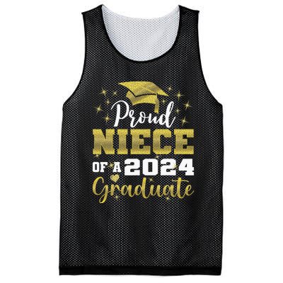 Super Proud Niece Of 2024 Graduate Awesome Family College Mesh Reversible Basketball Jersey Tank