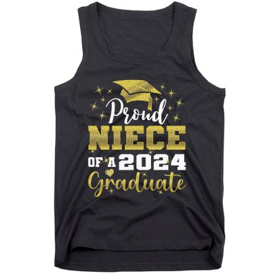 Super Proud Niece Of 2024 Graduate Awesome Family College Tank Top