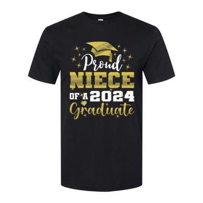 Super Proud Niece Of 2024 Graduate Awesome Family College Softstyle CVC T-Shirt