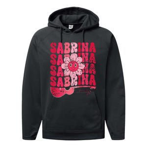 Sabrina Personalized Name I Love Sabrina Performance Fleece Hoodie