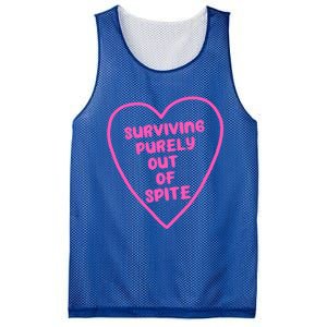 Surviving Purely Out Of Spite Gift Mesh Reversible Basketball Jersey Tank