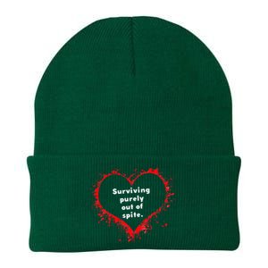 Surviving Purely Out Of Spite Knit Cap Winter Beanie