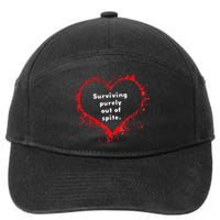 Surviving Purely Out Of Spite 7-Panel Snapback Hat