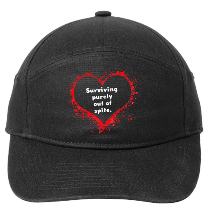 Surviving Purely Out Of Spite 7-Panel Snapback Hat