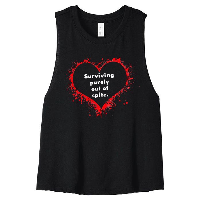 Surviving Purely Out Of Spite Women's Racerback Cropped Tank