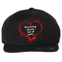 Surviving Purely Out Of Spite Wool Snapback Cap