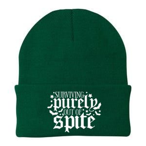 Surviving Purely Out Of Spite Print Casual Knit Cap Winter Beanie