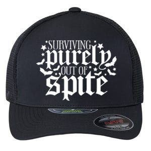 Surviving Purely Out Of Spite Print Casual Flexfit Unipanel Trucker Cap