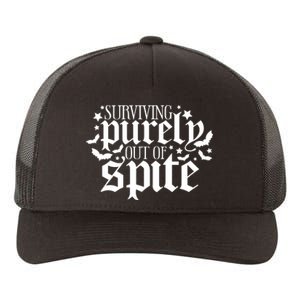 Surviving Purely Out Of Spite Print Casual Yupoong Adult 5-Panel Trucker Hat