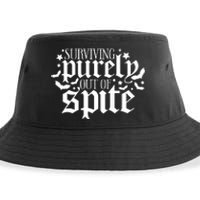 Surviving Purely Out Of Spite Print Casual Sustainable Bucket Hat