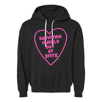 Surviving Purely Out Of Spite Apparel Garment-Dyed Fleece Hoodie