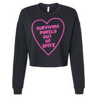Surviving Purely Out Of Spite Apparel Cropped Pullover Crew