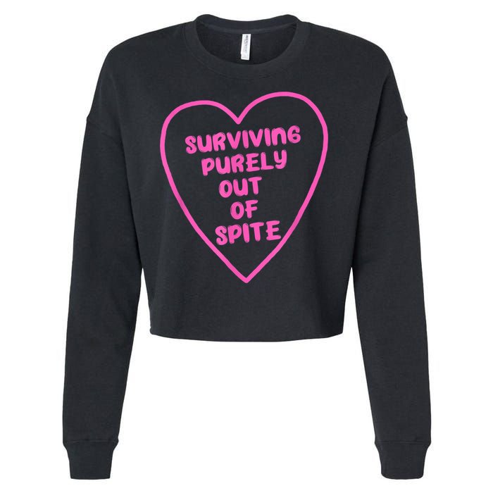 Surviving Purely Out Of Spite Apparel Cropped Pullover Crew