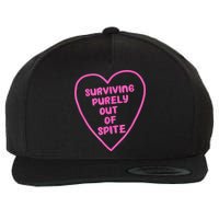 Surviving Purely Out Of Spite Apparel Wool Snapback Cap