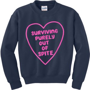 Surviving Purely Out Of Spite Apparel Kids Sweatshirt