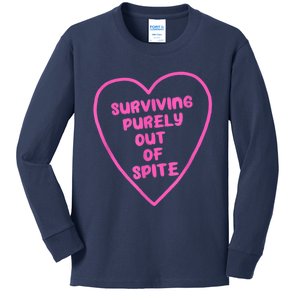 Surviving Purely Out Of Spite Apparel Kids Long Sleeve Shirt