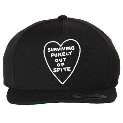 Surviving Purely Out Of Spite For Life Wool Snapback Cap