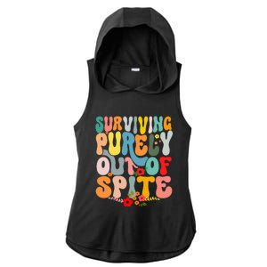 Surviving Purely Out Of Spite Ladies PosiCharge Tri-Blend Wicking Draft Hoodie Tank